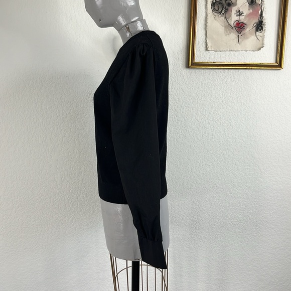 French Connection Addin Mixed Media Dress Shirt Sweater Sweater - Picture 4 of 7